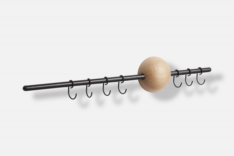 Hoop Rack Porte-manteau Woud chêne blanc pigmenté OFFRE SPECIALE
